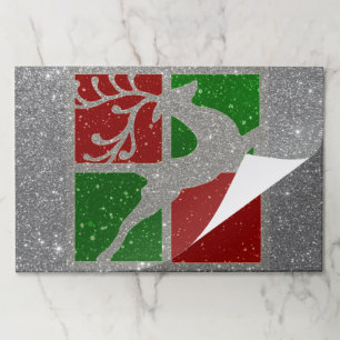 Pop art Christmas deer Paper Placemat