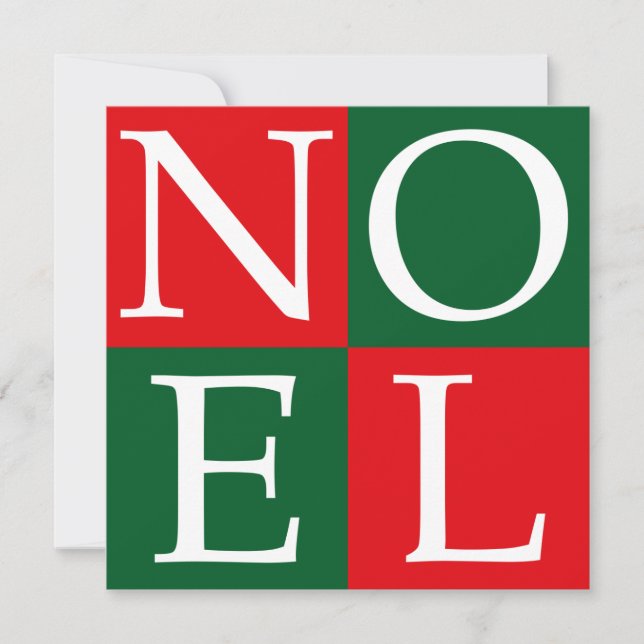 Pop Art Christmas NOEL Holiday Card (Front)