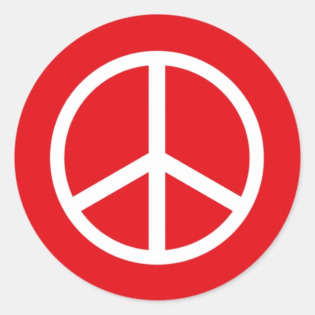 Pop Art Christmas PEACE Classic Round Sticker (Front)