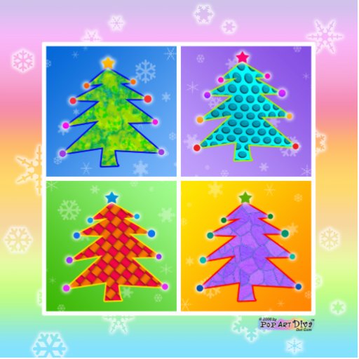 Pop Art Christmas Tree Ornament Acrylic Cut Outs | Zazzle