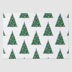 Pop Art Christmas Tree with Apples and Bananas Tissue Paper