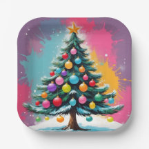 Pop Art Christmas with Splashes of Colors