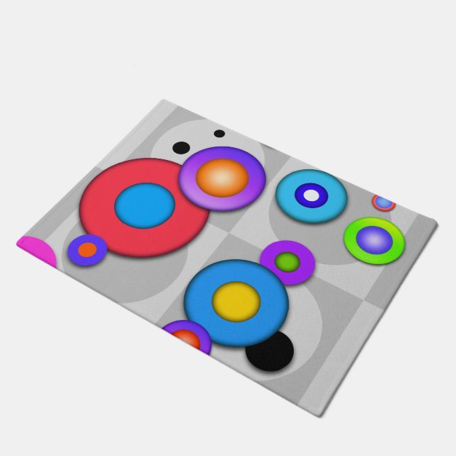 POP ART CIRCLES DOORMAT (Angled)