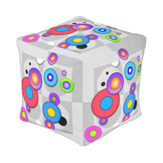 POP ART CIRCLES POUF