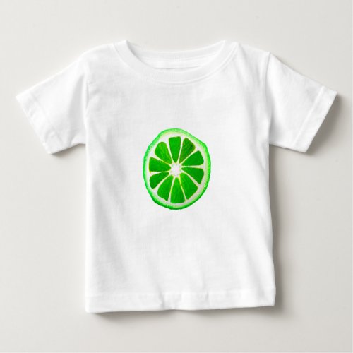 Pop art citrus lime fruit original watercolour baby T_Shirt