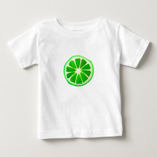 Pop art citrus lime fruit original watercolour baby T-Shirt (Front)