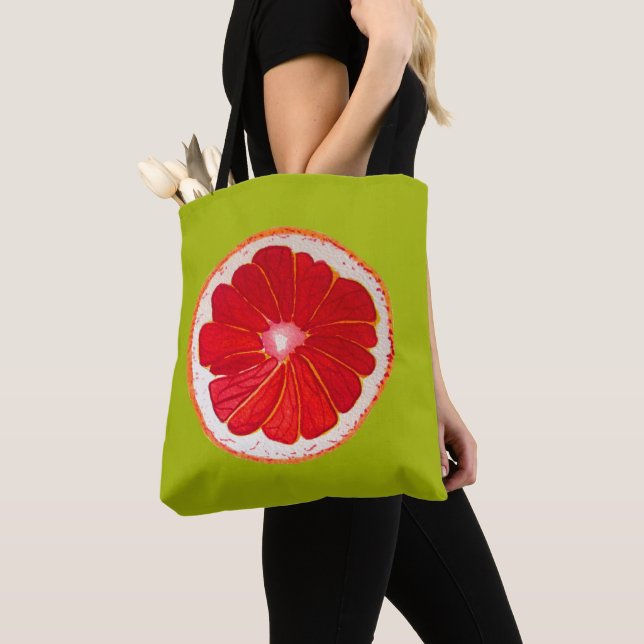 Pop art citrus pink grapefruit original tote bag (Close Up)
