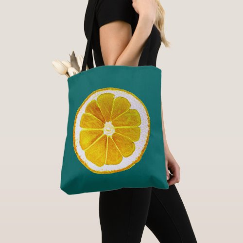 Pop art citrus yellow lemon fruit original tote bag