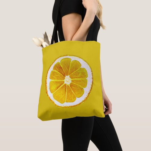 Pop art citrus yellow lemon fruit original tote bag