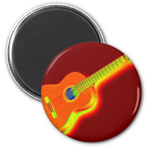 Pop Art Classical Guitar Magnet