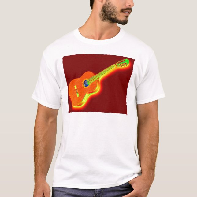 Pop Art Classical Guitar T-Shirt (Front)