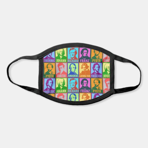 Pop Art  Classical Music Composers Face Mask