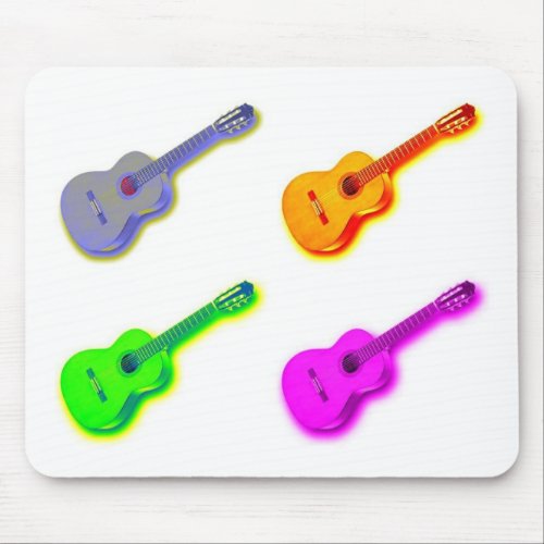 Pop Art Classical Spanish Guitar Mouse Pad