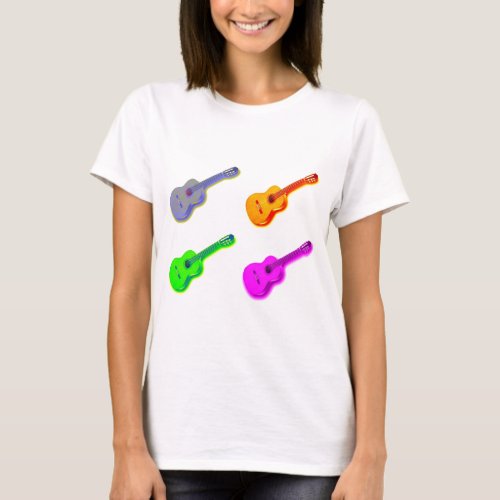 Pop Art Classical Spanish Guitar T_Shirt