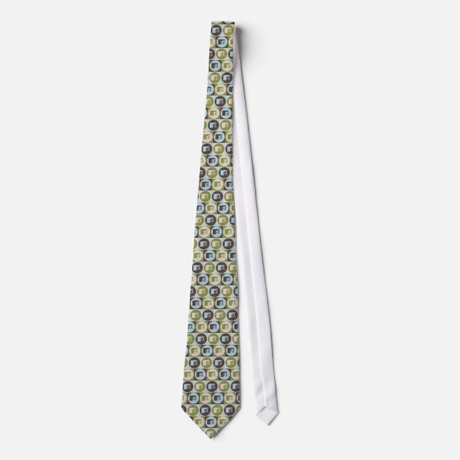 Pop Art Climbing Neck Tie (Front)