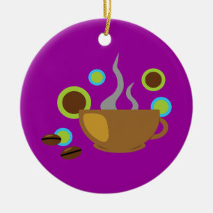 Pop Art Coffee Ceramic Ornament