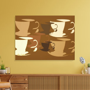 Pop Art Coffee on Canvas Print