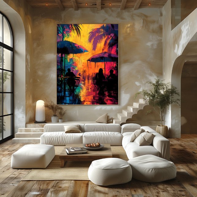 Pop Art: Coffee Tropical Night Photo Print (Creator Uploaded)