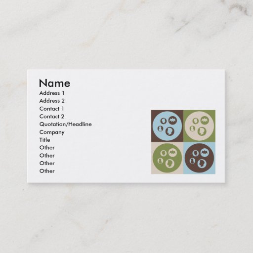 Customizable Pop Art Coin Business Card