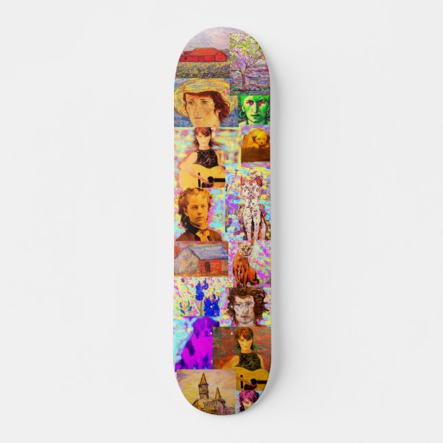 pop art collage skateboard (Front)