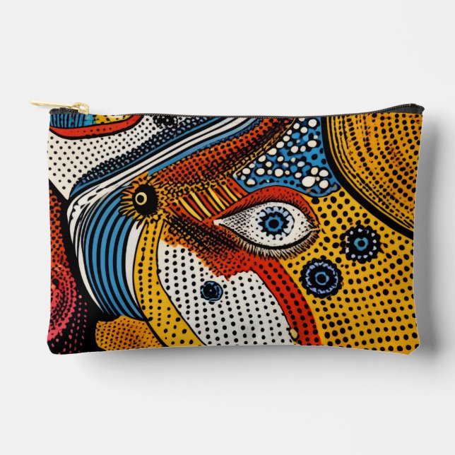 Pop Art Color Splash  Accessory Pouch (Front)