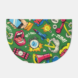 Pop Art: Colorful Comic Seamless Doormat