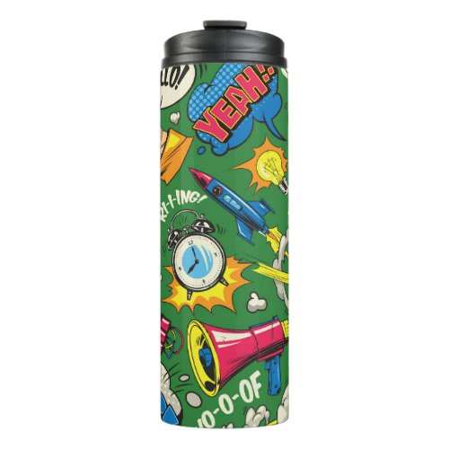 Pop Art Colorful Comic Seamless Thermal Tumbler