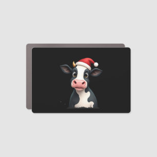 Pop Art Colorful Cow Christmas T-Shirt (1) Car Magnet
