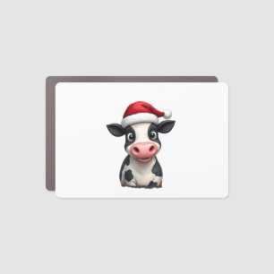 Pop Art Colorful Cow Christmas T-Shirt (3) Car Magnet