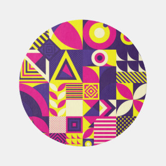 Pop art, colorful geometric shapes. rug