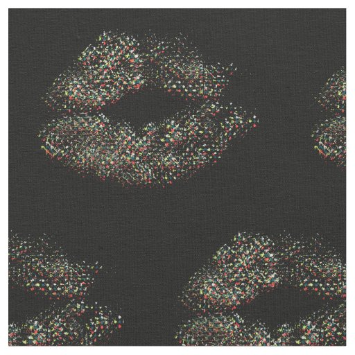 Pop Art Colorful Lips Fabric