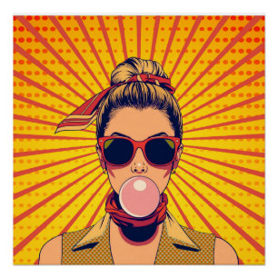 Pop Art Colorful Modern Art Vibrant Poster