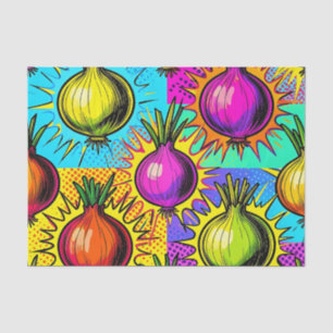 Pop Art Colorful Onions Tissue Paper