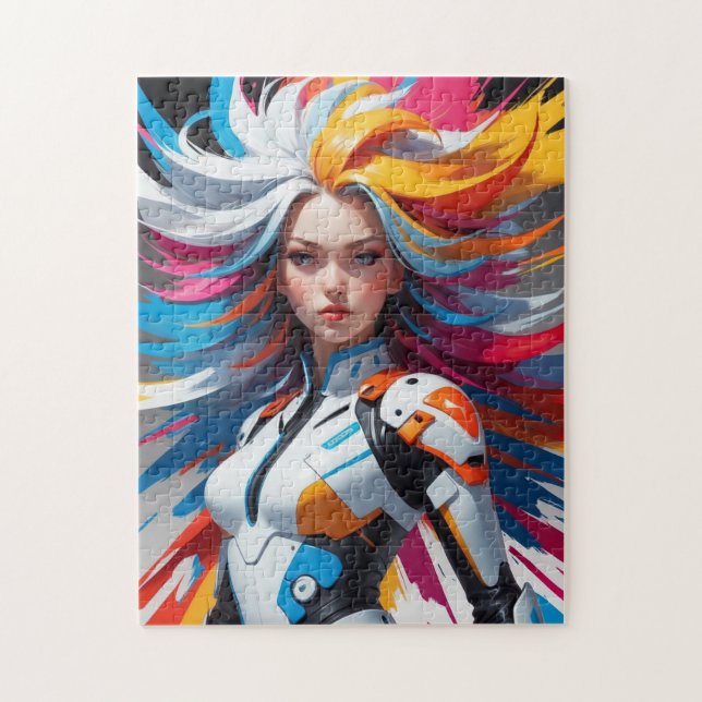 Pop art colourful  jigsaw puzzle (Vertical)