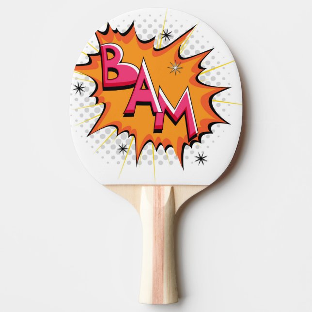 Pop Art Comic Bam! Ping-Pong Paddle (Front)
