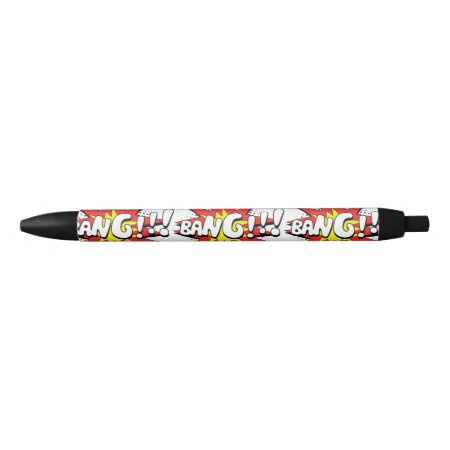 Pop Art Comic Bang! Black Ink Pen