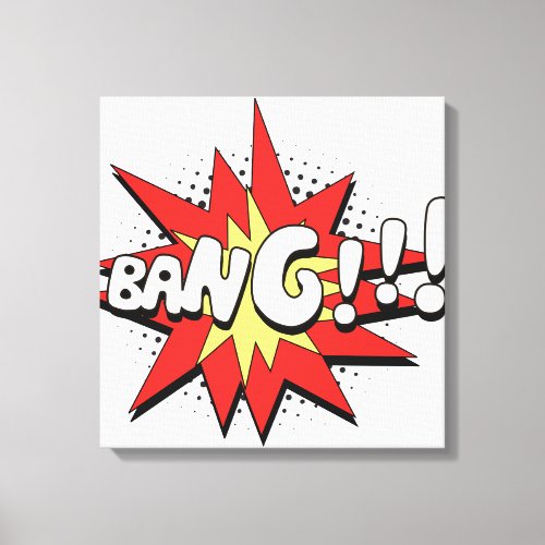 Pop Art Comic Bang Canvas Print