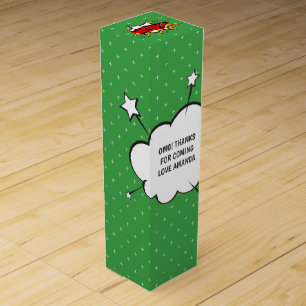 Pop Art Comic Birthday Party Wine Box