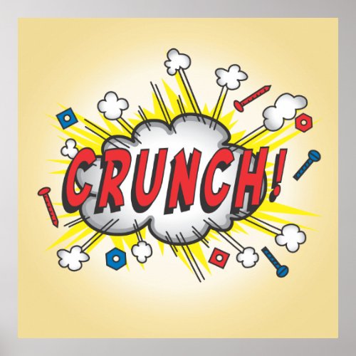 Pop art Comic book inspired Crunch poster