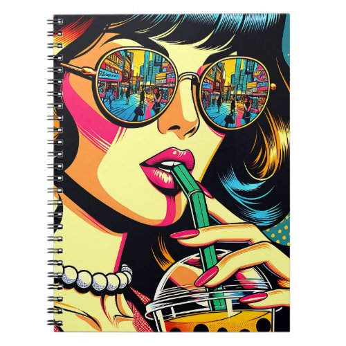 Pop Art Comic Book Pretty Woman Drinking Boba