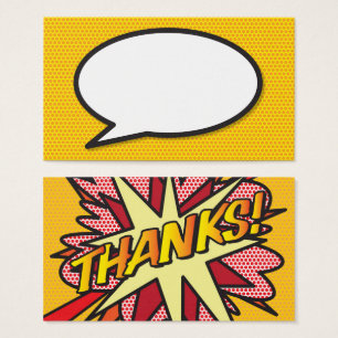 Pop Art Comic Book Speech Bubble Thanks