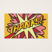 Pop Art Comic Book Speech Bubble Thanks (Back)