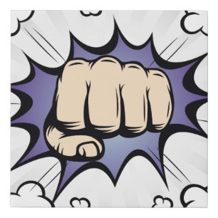 Pop art comic bubbles design. Vintage illustration Faux Canvas Print