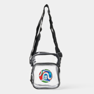 Pop Art Comic Graphic Twenty Six Soccer Star Clear Crossbody Bag