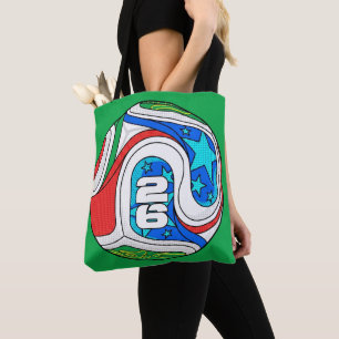 Pop Art Comic Graphic Twenty Six Soccer Star Tote Bag