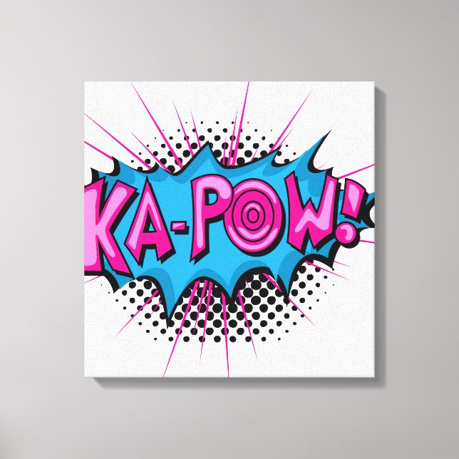 Pop Art Comic Ka-Pow! Canvas Print (Front)
