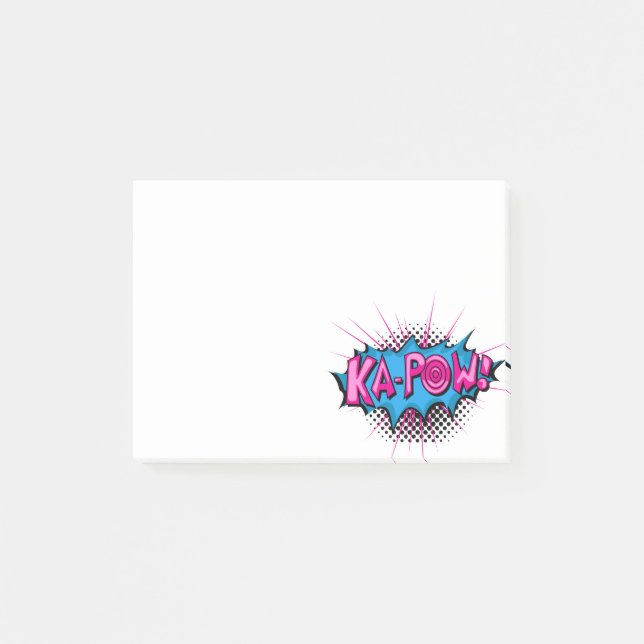 Pop Art Comic Ka-Pow! Post-it Notes (Front)
