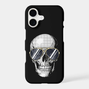 Pop Art Comic Skull With Sunglasses Graphic iPhone 17 Case