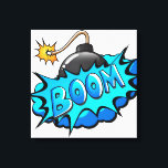 Pop Art Comic Style Bomb Boom! Canvas Print<br><div class="desc">This retro comic style Boom! is perfect for any super hero collector or fan boy. The bright graphics have hard lines & bold coloring.</div>
