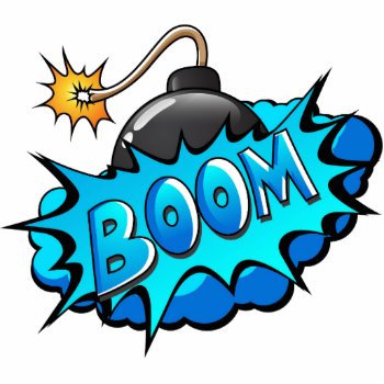 Pop Art Comic Style Bomb Boom! Cutout by GroovyFinds at Zazzle